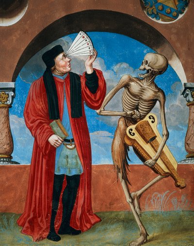 Døden, kanonadvokat og astrolog fra Dance of Death-syklusen av Albrecht Kauw av Niklaus Manuel