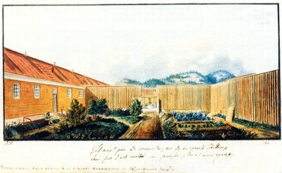 Gårdsplass i Peter-fengselet, 1832 av Nikolai Alexandrovich Bestuzhev