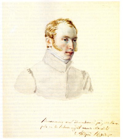 Portrett av desemberbaron Andrei von Rosen 1799-1884, 1832 av Nikolai Alexandrovich Bestuzhev