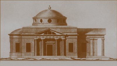 Projest av katedralen St Joseph i Mogilev, ca. 1780 av Nikolai Alexandrovich Lvov