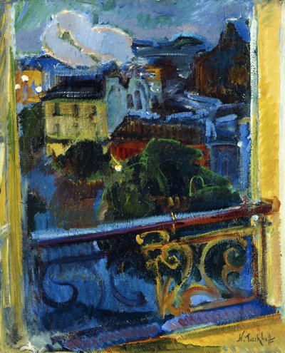 Paris, Montparnasse om natten, ca. 1905 (olje på lerret) av Nikolai Alexandrovich Tarkhoff