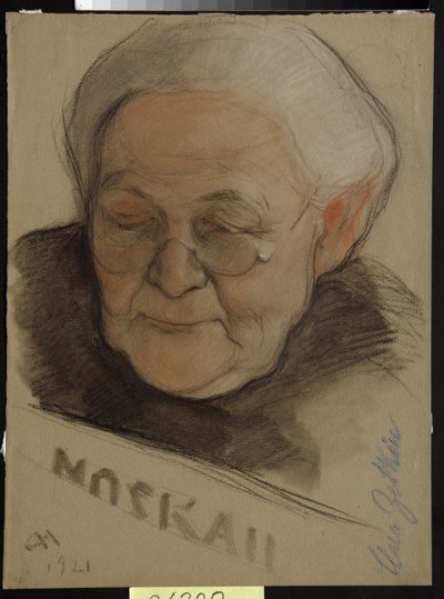 Portrett av Clara Zetkin (nee Eisneer av Nikolai Andreevich Andreev