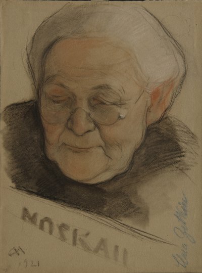Portrett av Clara Zetkin 1857-1933, 1921 av Nikolai Andreevich Andreev