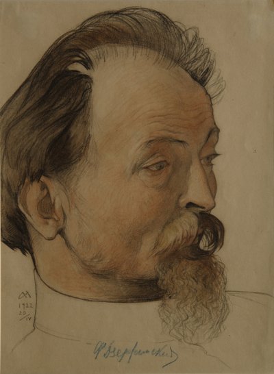 Portrett av politikeren Felix E. Dzerzhinsky 1877-1926, styreleder for Cheka, 1922 av Nikolai Andreevich Andreev