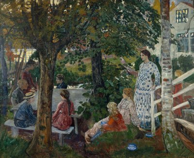 Bursdag i hagen av Nikolai Astrup
