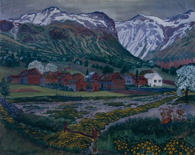 Buttercup Night (olje på lerret) av Nikolai Astrup
