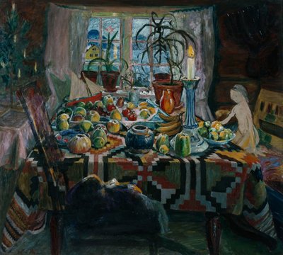 juledag (olje på lerret) av Nikolai Astrup