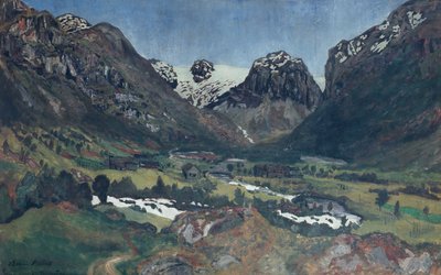 Juninatt i fjellbygda av Nikolai Astrup