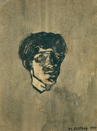 Lite selvportrett av Nikolai Astrup