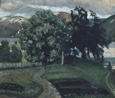 Prestegårdshagen, før 1911 (maleri) av Nikolai Astrup