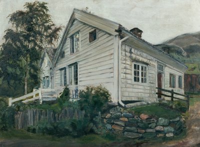 Prestegården i regnvær av Nikolai Astrup