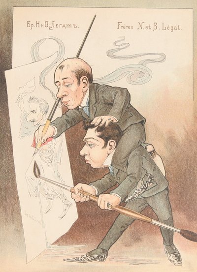 Selvkarikatur Fra: Russisk ballett i karikaturer, 1902-1905 av Nikolai Gustavovich Legat