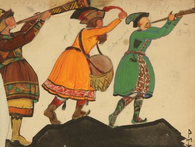 Kostymedesign for operaen Snow Maiden av N. Rimsky-Korsakov, 1919 av Nikolai Konstantinowitsch Roerich