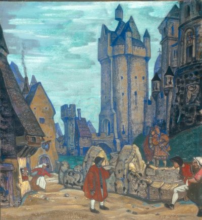 Foran slottet av Nikolai Konstantinowitsch Roerich