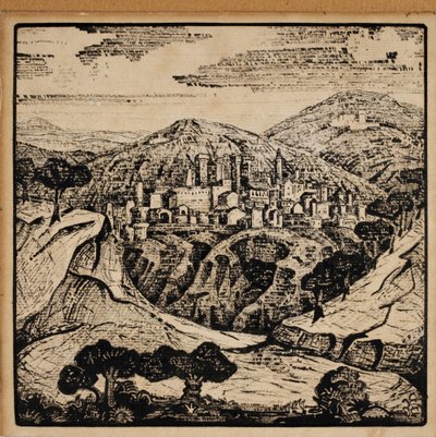 Illustrasjon for de italienske diktene av Alexander Blok, 1907 av Nikolai Konstantinowitsch Roerich