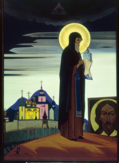 N.K. Roerich, St. Sergius av Radonezh av Nikolai Konstantinowitsch Roerich