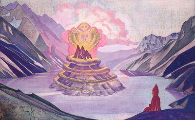 Nagarjuna erobrer av slangen, 1925. av Nikolai Konstantinowitsch Roerich