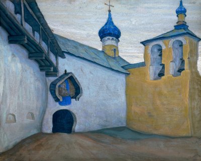 Pechory, kloster / gouache av N, K. Roerich av Nikolai Konstantinowitsch Roerich