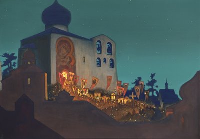 Russisk påske, 1924 av Nikolai Konstantinowitsch Roerich