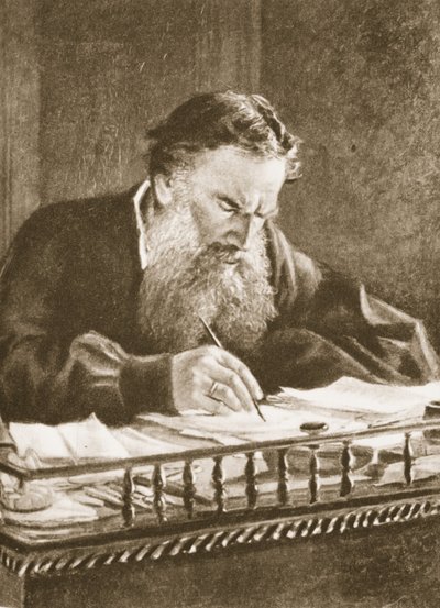 Leo Tolstoy (sepia-bilde) av Nikolai Nikolaevich Ge