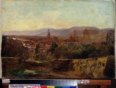 Firenze (Italia) (Firenze). Maleri av Nikolai Nikolayevich Ge (Gay) (1831-1894), olje på lerret av Nikolai Nikolajevitch Gay