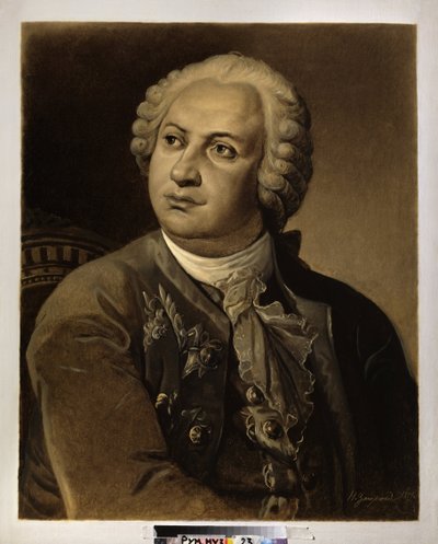 Portrett av Mikhail Vassilievitch Lomonossov av Nikolai Petrovich Zagorsky