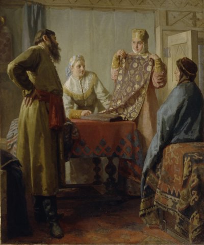 Scene fra hverdagen på 1600-tallet, midten av 1800-tallet. av Nikolai Vasilyevich Nevrev