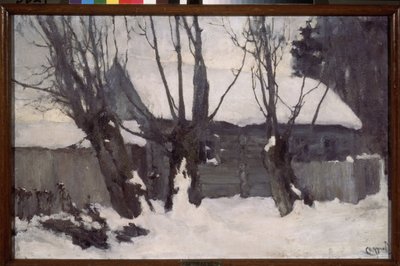 Hiver. Peinture de Nikolai Nikolyevich Sapunov (Sapounov) (1880-1912), olje på lerret av Nikolaj Nikolaevic Sapunov