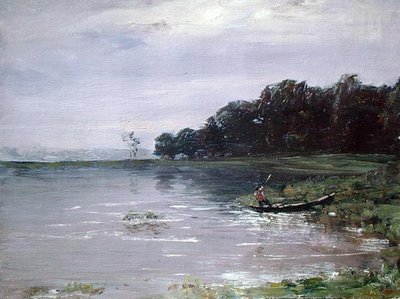Landskap med båt, kveld av Nikolay Nikanorovich Dubovskoy