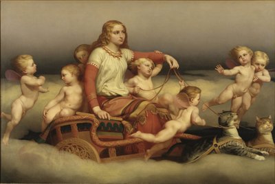 Freyja recherche son mari disparu - Freya søker sin mann, av Blommer, Nils Jakob (1816-1853). Olje på lerret av Nils Blommer