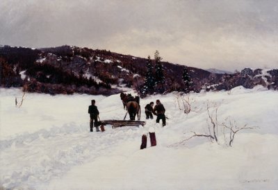 Rydding av snø av Nils Hansteen