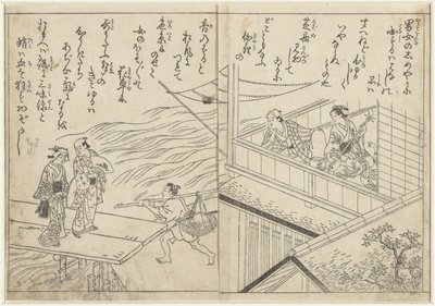 Tehus langs en elv av Nishikawa Sukenobu (attributed to)