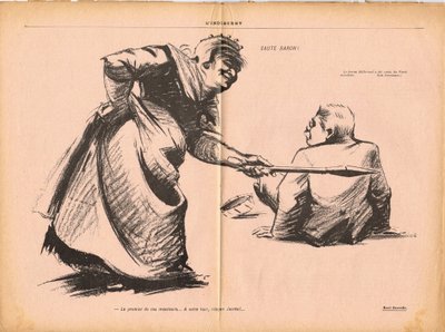 L'Indiscret, satirisk i svart-hvitt av Noel Dorville