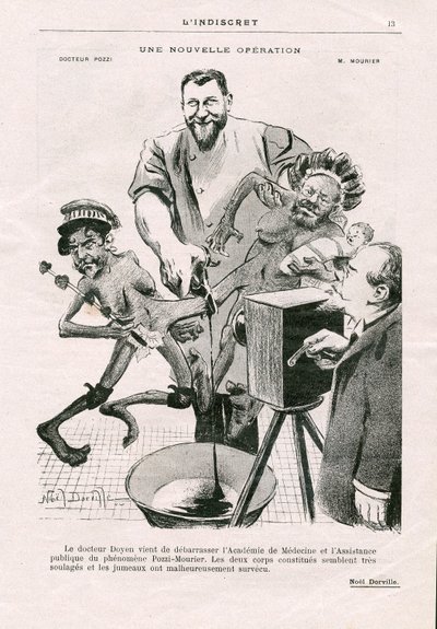 L'Indiscret, satirisk i svart-hvitt av Noel Dorville