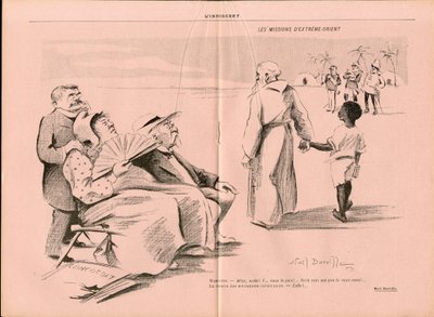 L'Indiscret, nummer 1, satirisk i svart-hvitt av Noel Dorville