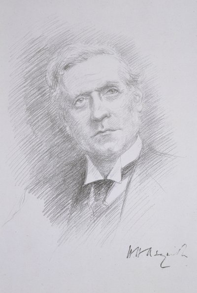 Portrett av Herbert Henry Asquith (1881-1947), fra et album på Entente Cordiale, 1909 av Noel Dorville