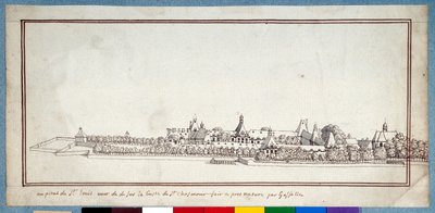 Hospital of St Louis (penn og blekk med vask på papir) av Noel Gasselin