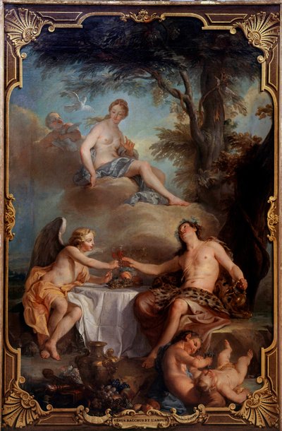 Venus, Bacchus og kjærlighet. Maleri av Nicolas Coypel (1690-1734) av Noel Nicholas Coypel