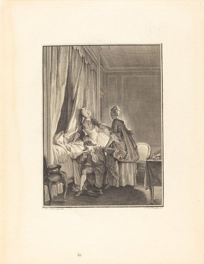 Kjærlighetens inokulering av Noël Le Mire after Jean Michel Moreau