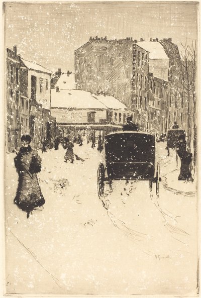Boulevard Clichy i snøen av Norbert Goeneutte