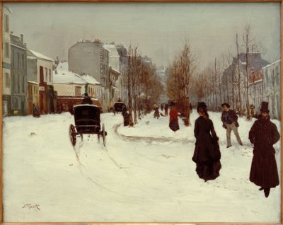Boulevard de Clichy under snøen av Norbert Goeneutte