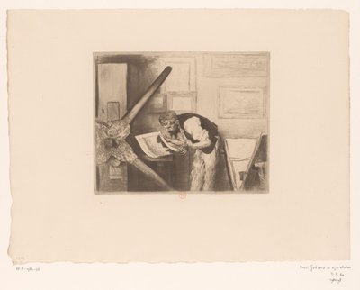 Portrett av Henri Charles Guérard i hans studio av Norbert Goeneutte