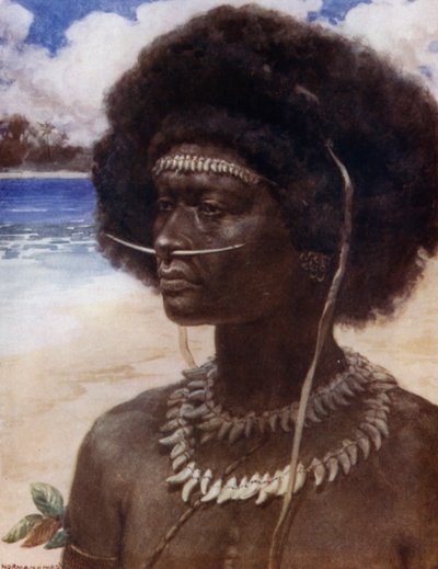 En New Guinea Dandy (farge litho) av Norman Hardy