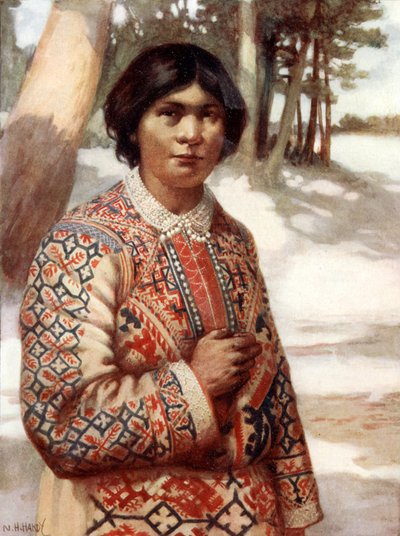 En Ostiak-kvinne, Sibir av Norman Hardy
