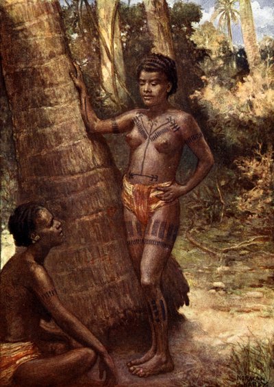 Kvinner på Rennell Island (Polynesia) av Norman Hardy