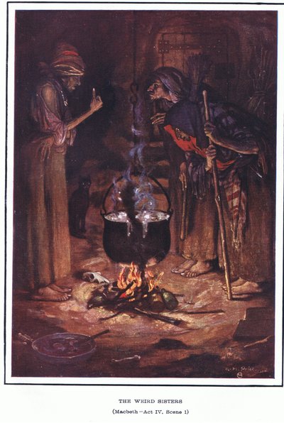 De rare søstrene (MacBeth) av Norman Mills Price