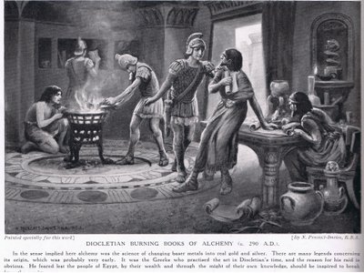 Diokletian brennende bøker om Alkymi 290AD av Norman Prescott Davies