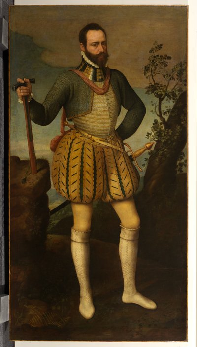 Portrett av en mann i rustning (muligens Emmanuel Philibert, hertugen av Savoy) av Northern Italian School