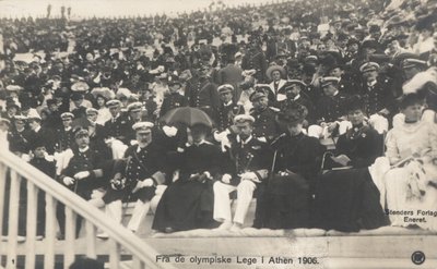 Dignatories ser på de olympiske leker i 1906, Athen av Norwegian Photographer