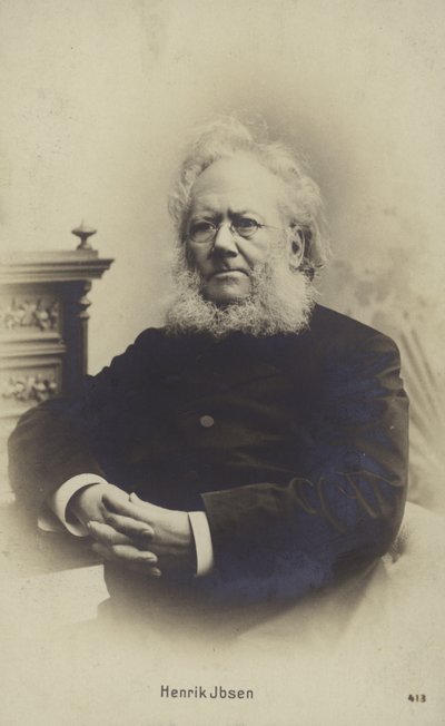 Henrik Ibsen, norsk dramatiker (s/hvitt foto) av Norwegian Photographer